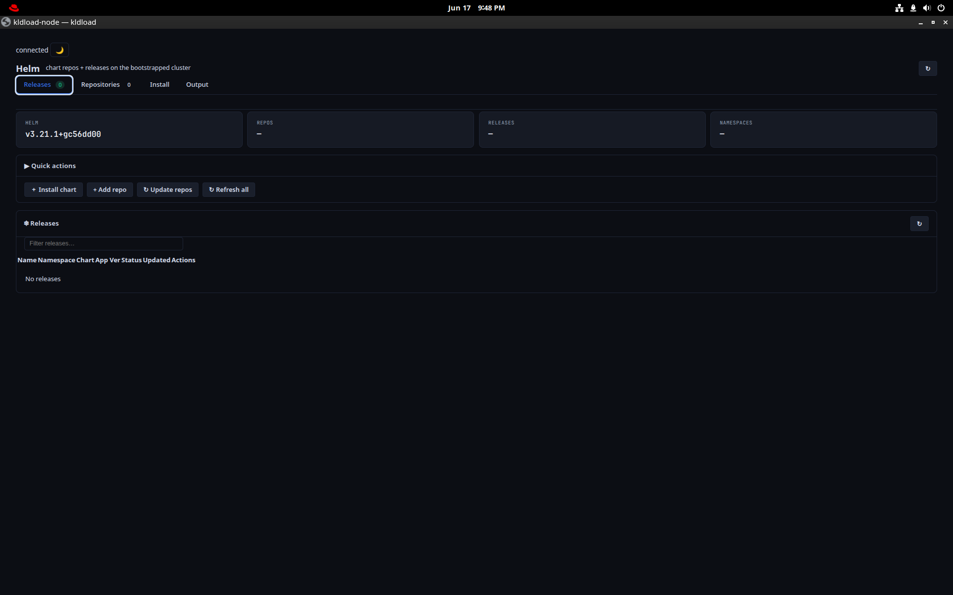 Helm releases web UI